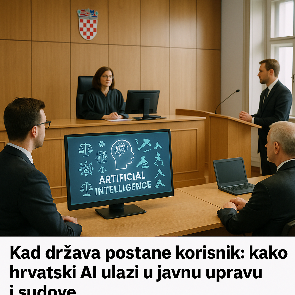 Kad država postane korisnik: kako hrvatski AI ulazi u javnu upravu i sudove